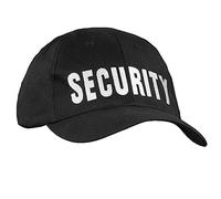 Mil Tec Casquette Baseball brodée 'Security' Noir Taille unique