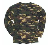 Mil-Tec Military, t-shirt manches longues L Woodland Woodland