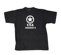 Mil-Tec Allied-Star, t-shirt L Noir Noir