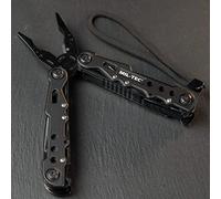 MILTEC Outil multifonction de poche 15 outils importants, pince pliable en acier inoxydable multifonctionnelle, décapsuleur, tournevis, scie idéale pour le camping, la réparation