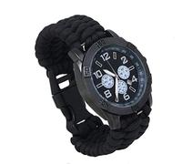 Miltec Paracord Montre de l’armée, Noir L noir