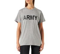Miltec Tee Shirt Gris Chine Col Rond Et Manches Courtes Imprime Army Noire 11063008 Airsoft Armee US - Gris - 36 (S)