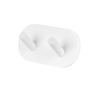 Milti Crochet Porte-Serviettes Mural en Inox Brossé 304, Blanc [Courbé] Porte-Serviettes sans Design Perçage pour Salle de Bain ou Cuisine, Plus Besoin de Perçage, Adhésif 3M de grande Qualité