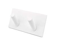 Milti Crochet Porte-Serviettes Mural en Inox Brossé 304, Blanc [Rectangulaire] Porte-Serviettes sans Perçage pour Salle de Bain ou Cuisine, Plus Besoin de Perçage, Adhésif 3M de grande Qualité