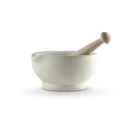 Milton Brook MB947007 Mortier et pilon en porcelaine vitrifiée Blanc