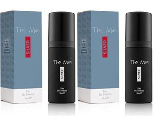 Milton-Lloyd The Man Silver - Parfum pour Homme - 50 ml Eau de Toilette (Lot de 2)