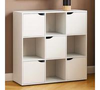 Milton & Oldbrook Bibliothèque avec 9 Compartiments Tramore Blanc