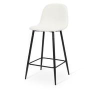 Milton & Oldbrook Bouclette Tabouret de Bar Bas Milan Blanc