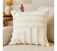 Milton & Oldbrook Coussin Décoratif 45 x 45 cm avec Garnissage Sakiai Blanc