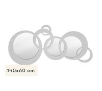 Milton & Oldbrook Miroir Mural 140 x 60 cm Lyon Argent
