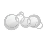 Milton & Oldbrook Miroir Mural 140 x 60 cm Lyon Argent
