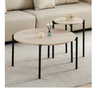 Milton & Oldbrook Set de Table Basse Aragon Look Travertin