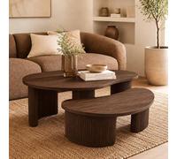 Milton & Oldbrook Set de Table Basse Versailles Look Noyer