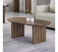 Milton & Oldbrook Table Basse 120 cm Zafra Placage Chêne Brun