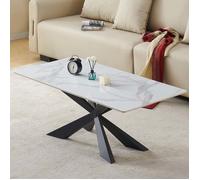 Milton & Oldbrook Table Basse 120 cm Zamora Marbre Blanc