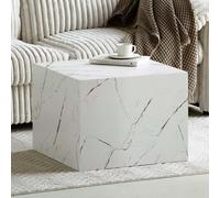 Milton & Oldbrook Table Basse 60 cm Pori Look Marbre Blanc