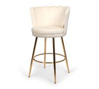 Milton & Oldbrook Tabouret de Bar Bas Andria Blanc