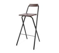 Milton & Oldbrook Tabouret de Bar Pliant Belfast en Aspect Noyer avec Repose-Pieds, sans Assemblage