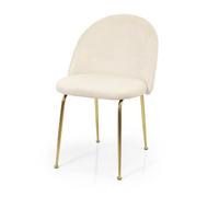 Milton & Oldbrook Velours Chaise de Salle à Manger Luxor Crème