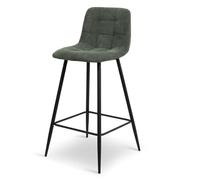 Milton & Oldbrook Velours Côtelé Tabouret de Bar Rome Vert