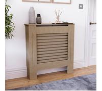 Milton Petit Cache-Radiateur à Lattes Modernes MDF Brut Prêt à Peindre L 78 x P 19 x H 82 cm