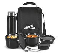 MILTON Pro Lunch Tiffin 3 récipients intérieurs en Acier allant au Micro-Ondes, 180/320/450 ML