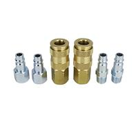 Milton S-217 Lot de 6 raccords de tuyau Hi-Flow Style V avec connecteurs et raccords Doré