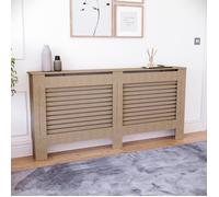 Milton Très Grand Cache-Radiateur à Lattes Modernes MDF Brut Prêt à Peindre L 172 x P 19 x H 82 cm