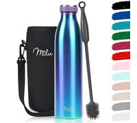 Milu Bouteille d'eau en Acier Inoxydable - Double paroi isolée sous vide - Bouche Standard Gourde - 350ml 500ml / 750ml / 1000ml/ 1.5l - sans BPA - Thermo Gourde Bouteilles (Aurora, 750ml)