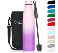 Milu Bouteille d'eau en Acier Inoxydable - Double paroi isolée sous vide - Bouche Standard Gourde - 350ml 500ml / 750ml / 1000ml/ 1.5l - sans BPA - Thermo Gourde Bouteilles (Rose Violet, 750ml)