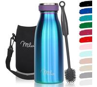 Milu Bouteille d'eau en Acier Inoxydable - Double paroi isolée sous vide - Bouche Standard Gourde - 350ml 500ml / 750ml / 1000ml/ 1.5l - sans BPA - Thermo Gourde Bouteilles (Aurora, 350ml)