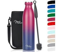 Milu Bouteille d'eau en Acier Inoxydable - Double paroi isolée sous vide - Bouche Standard Gourde - 350ml 500ml / 750ml / 1000ml/ 1.5l - sans BPA - Thermo Gourde Bouteilles (Bleu Berry, 750ml)