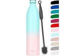 Milu Bouteille d'eau en Acier Inoxydable - Double paroi isolée sous vide - Bouche Standard Gourde - 350ml 500ml / 750ml / 1000ml/ 1.5l - sans BPA - Thermo Gourde Bouteilles (Mint Rosa, 1500ml)
