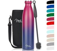 Milu Bouteille d'eau en Acier Inoxydable - Double paroi isolée sous vide - Bouche Standard Gourde - 350ml 500ml / 750ml / 1000ml/ 1.5l - sans BPA - Thermo Gourde Bouteilles (Bleu Berry, 1000ml)