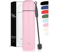 Milu Bouteille isotherme en acier inoxydable - 1L, 750ml, 500ml - Thermo Double Paroi, Sans BPA, Transport Café, Thé, Eau (Rose, 500 ml)