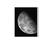 MILUKA Affiche pour encadrer dans des tableaux | Poster de Lune, Espace Blanc et Noir MOON | Crescent Moon | Plusieurs tailles(50 x 70 cm)