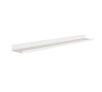 MILUKA Etagere Murale Blanche | Tablette Murale Flottante 110 cm | Étagère Metallique pour Cadres, Photos, Objet et Deco Murale pour Salon, Cuisine, Entrée, Chambre, Salle de Bain, Bureau.. | Blanche