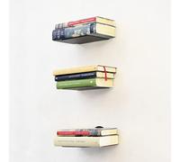 MILUKA Etagere Murale Livre Invisible | Lot 3 Petite Etagere Murale Flottante Noir 15 cm | Mini Bibliotheque Murale Suspendue pour Rangement Livre Vertical | Range Livre, CD