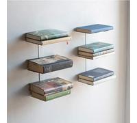 MILUKA Lot de 2 étagères à Livres murales 3 Niveaux, modulaires