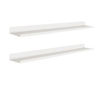 MILUKA Lot de 2 étagères murales Blanches 70 cm, en métal, modulaires
