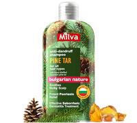 Milva Shampoing Dermatite Séborrhéique Goudron de Pin - Natural Shampoing Psoriasis Cuir Chevelu Traitement - Irrité Anti Démangeaisons, Shampooing Antipelliculaire - 200ml Shampoing Antipelliculaire