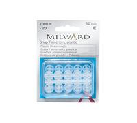 Milward 2195130 Boutons pression en plastique Transparent 10 mm