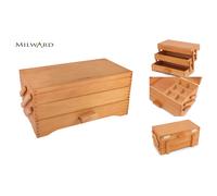 Milward Boîte de rangement pour couture en porte-à-faux – Bois de pin