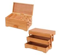 Milward boîte de rangement couture en bois de pin 38 x 18 x 17 cm - modèle 2519013