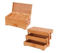 Milward Boîte de rangement pour travaux manuels de couture en porte-à-faux en bois de pin