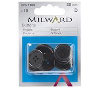 MILWARD Boutons, noir, 20 mm