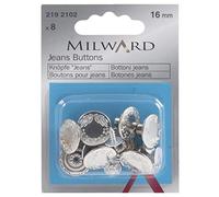 Milward Boutons pour Jeans, Nickel/Argent, 16mm