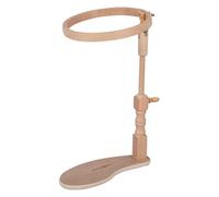 Milward Cadre de siège réglable mains libres, support pour genoux, support rotatif pour point de croix, bois de hêtre, avec cerceau de 20 cm/8"