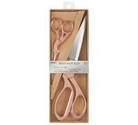 Milward Coffret Cadeau Premium - Ciseaux de Couture et de Broderie Cigogne, Métal, 20 cm et 9,5 cm, Or Rose