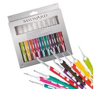 Milward Lot de crochets ergonomiques avec poignées à code couleur 2, 2,5, 3, 3,5, 4, 4,5, 5, 5,5 et 6 mm